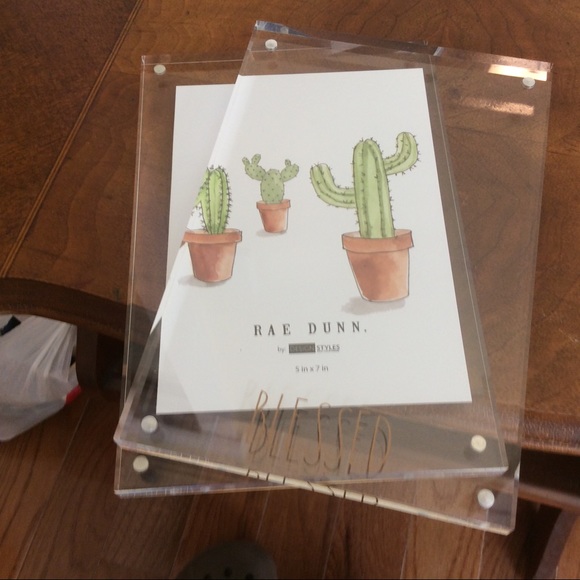 Rae Dunn BLESSED Clear Acrylic Magnetic Frame - Picture 5 of 6